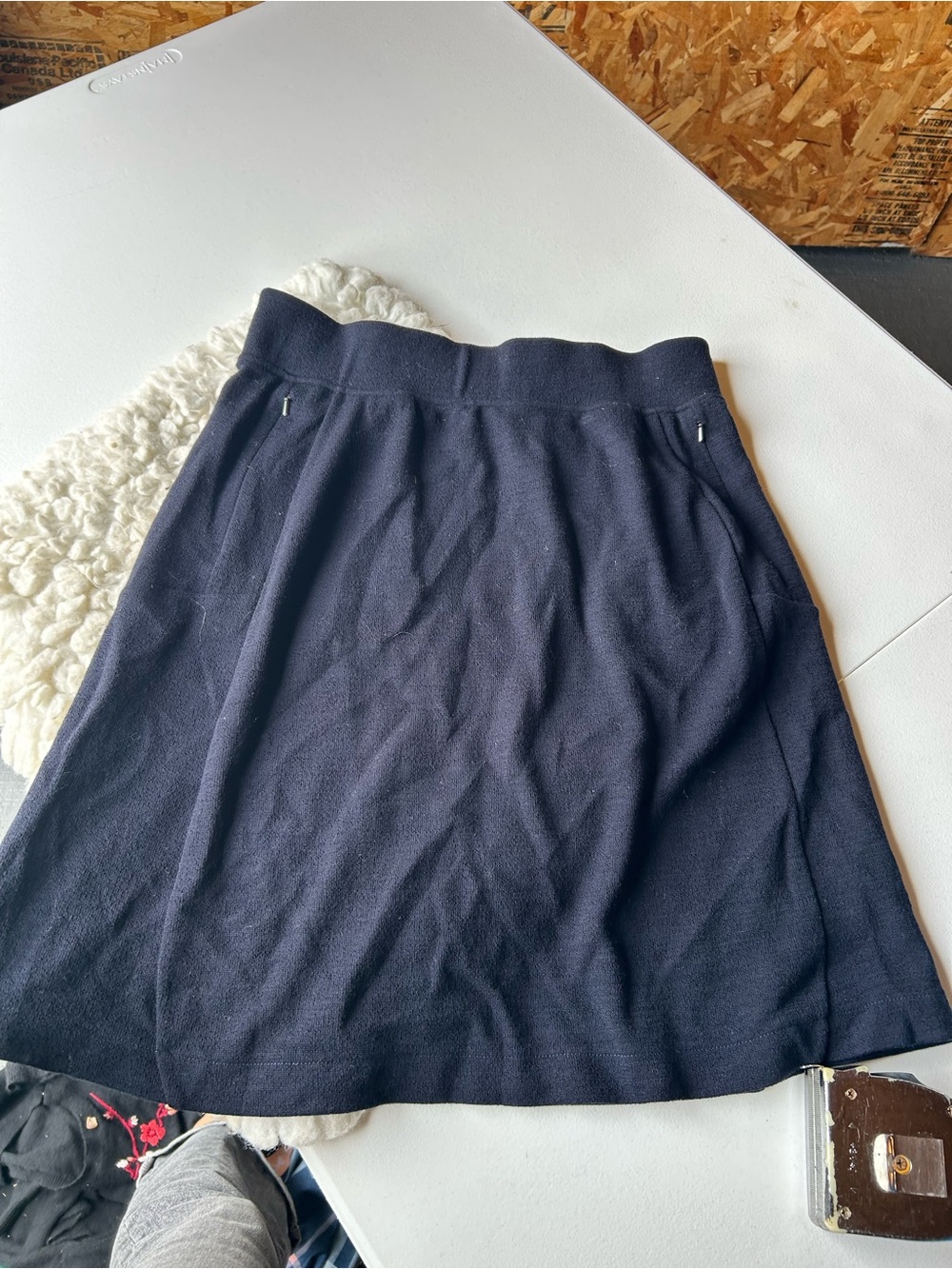 ibex Navy A-Line Women's Skirt
